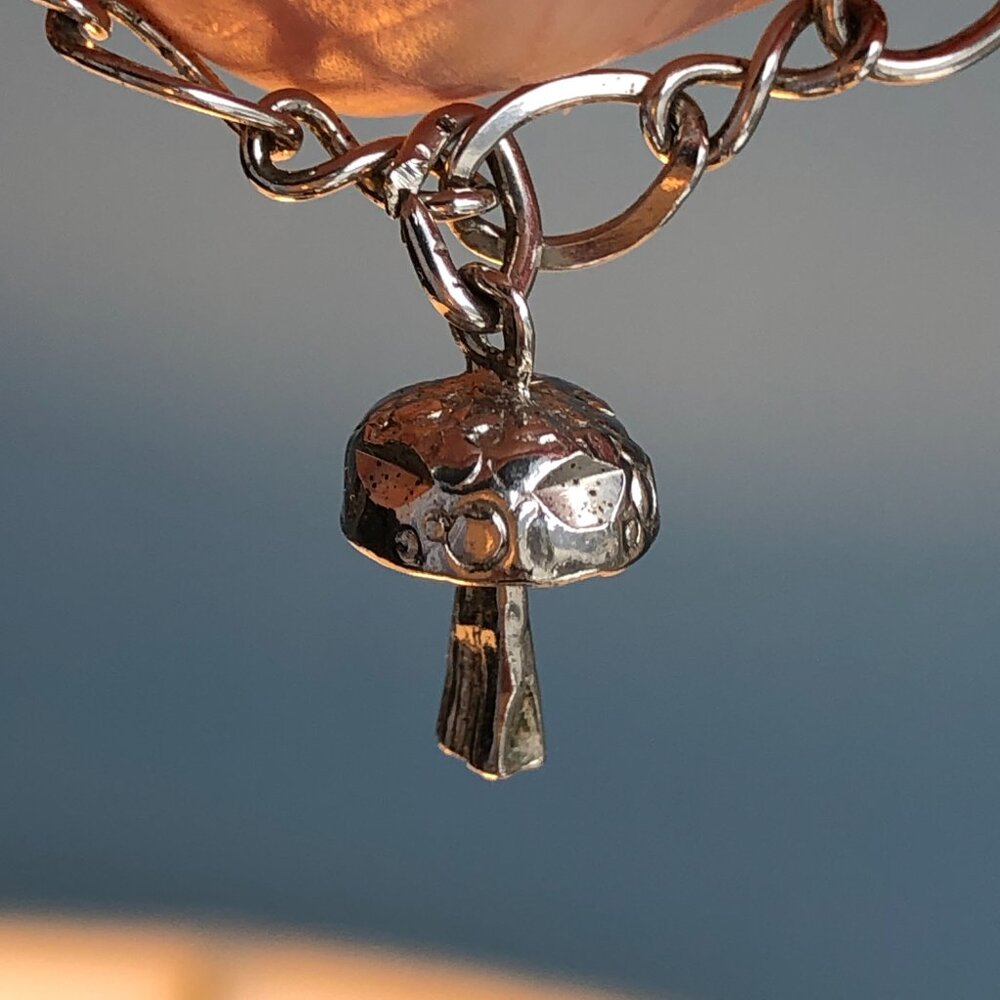 Silver Mushroom Charm